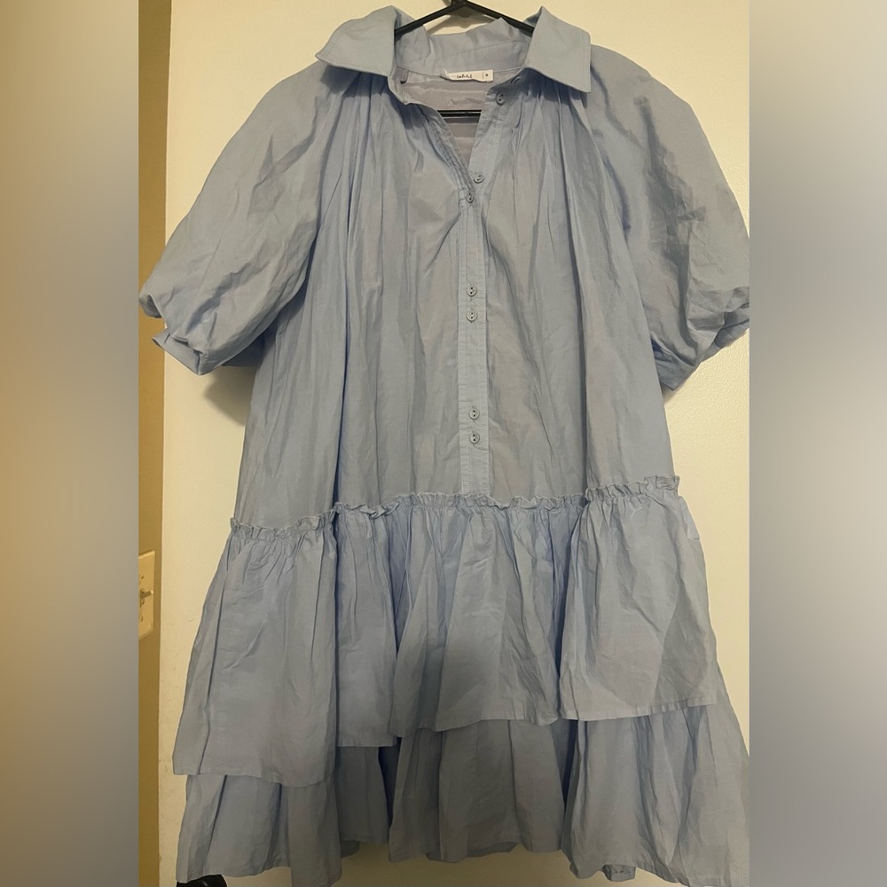 TALULAH Light Blue Tiered Dress